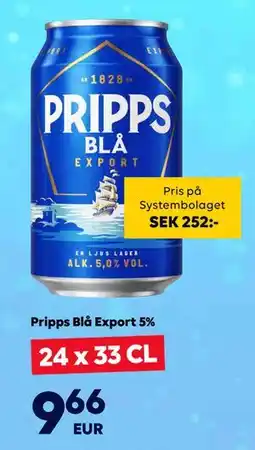 Border Shop Pripps Blå Export 5%, EUR 9.66 erbjuda