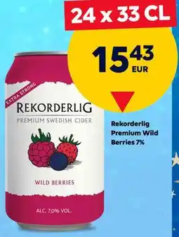 Border Shop Rekorderlig Premium Wild Berries 7%, EUR 15.43 erbjuda