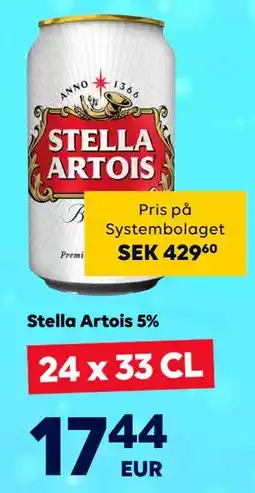 Border Shop Stella Artois 5%, EUR 17.44 erbjuda