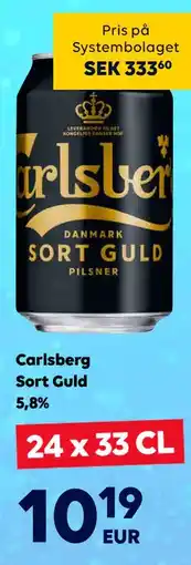 Border Shop Carlsberg Sort Guld 5,8%, EUR 10.19 erbjuda