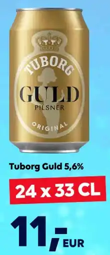 Border Shop Tuborg Guld 5,6%, EUR 11 erbjuda