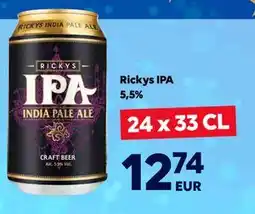 Border Shop Rickys IPA 5,5%, EUR 12.74 erbjuda