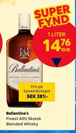 Border Shop Ballantine’s, EUR 14.76 erbjuda