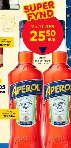 Border Shop Aperol, EUR 25.5 erbjuda