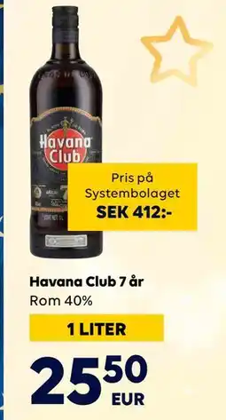 Border Shop Havana Club 7 år, EUR 25.5 erbjuda