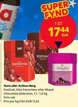 Border Shop Toms eller Anthon Berg, EUR 17.44 erbjuda