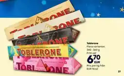 Border Shop Toblerone, EUR 6.7 erbjuda