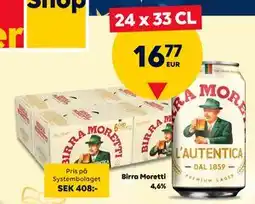 Border Shop Birra Moretti, EUR 16.77 erbjuda