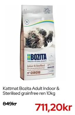 Granngården Bozita adult indoor & sterilised grainfree ren erbjuda