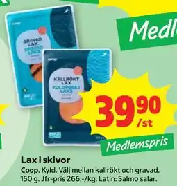 Stora Coop Lax i skivor, Medlemspris erbjuda