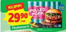 Stora Coop Pulled Pork, Medlemspris erbjuda