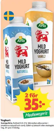 Coop Arla Yoghurt erbjuda