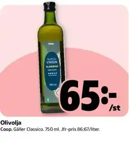 Coop Coop. Olivolja erbjuda