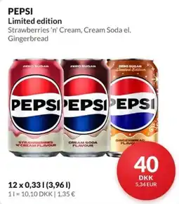 Nielsen Discount Pepsi limited edition strawberries 'n cream, cream soda el. gingerbread erbjuda