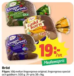 Coop Pågen bröd erbjuda