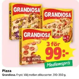 Coop Grandiosa pizza erbjuda