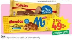 Coop Marabou choco Muffin Cake Mjölkchoklad erbjuda