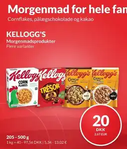 Nielsen Discount Kellogg's morgenmadsprodukter erbjuda