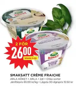 Willys Arla Köket smaksatt crème fraiche erbjuda