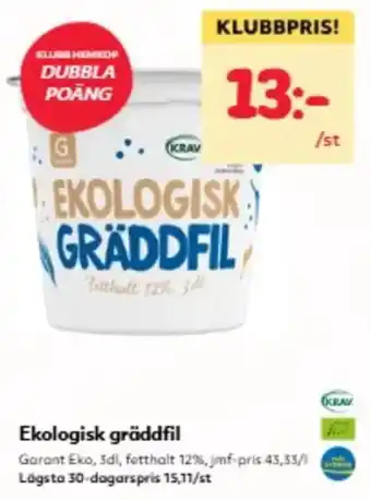 Garant ekologisk gräddfil