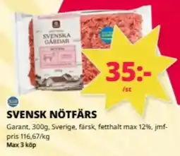 Tempo Garant nötfärs erbjuda