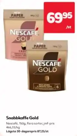 Hemköp Nescafé Snabbkaffe Gold erbjuda