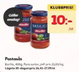 Hemköp Barilla pastasås erbjuda