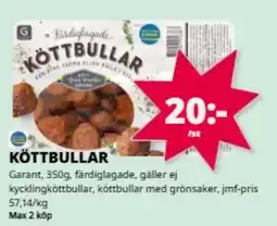 Tempo Garant köttbullar erbjuda