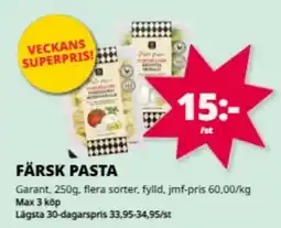 Tempo Färsk pasta erbjuda