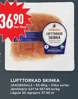 Willys Jakobsdals lufttorkad skinka erbjuda