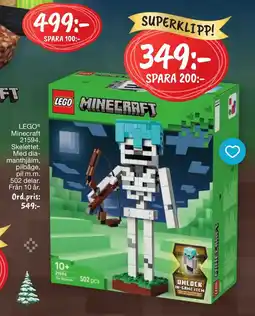 Leklust lego minecraft the skeleton erbjuda