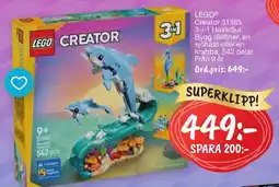 Leklust lego creator 3-in-1 havsdjur erbjuda