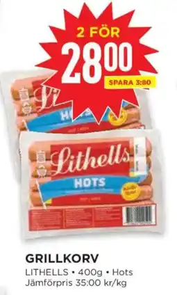 Willys Lithells grillkorv erbjuda