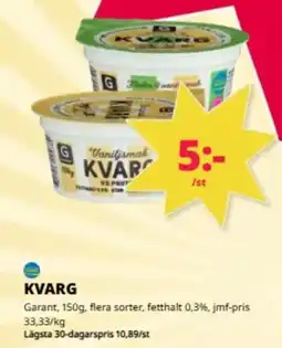 Tempo Garant kvarg erbjuda