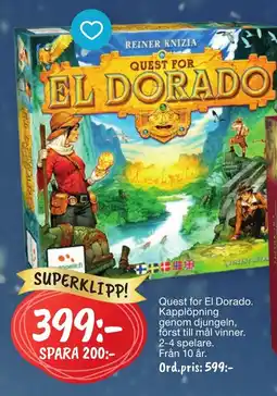 Leklust Quest for El Dorado erbjuda