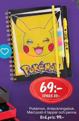 Leklust Pokemon anteckningsbok erbjuda