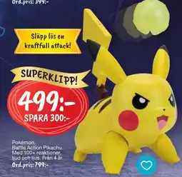 Leklust Pokemon battle action pikachu erbjuda