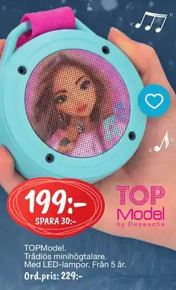 Leklust Top Model Trådlös minihögtalare erbjuda