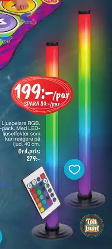 Leklust Top Light ljuspelare RGB-pack erbjuda