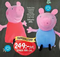 Leklust Greta Gris. Gosedjur Lillebror Georg eller Greta. erbjuda
