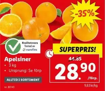 Lidl Apelsiner 3kg erbjuda