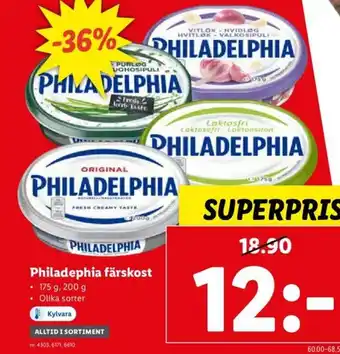Lidl Philadelphia Färskost 175 g, 200 g erbjuda