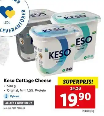 Lidl Keso Cottage Cheese 500 g erbjuda