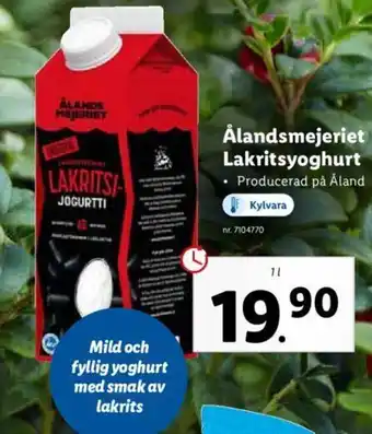 Ålandsmejeriet Lakritsyoghurt 1l