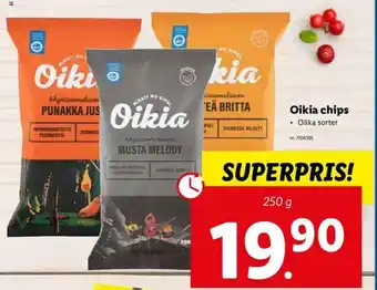 Lidl Oikia chips 250g erbjuda