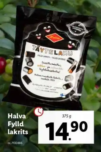 Halva Fylld lakrits 375g