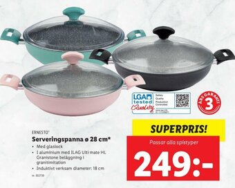 Lidl Ernesto Serveringspanna Ø 28 cm erbjuda