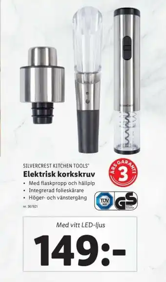 Lidl Silvercrest Kitchen Tools Elektrisk korkskruv erbjuda