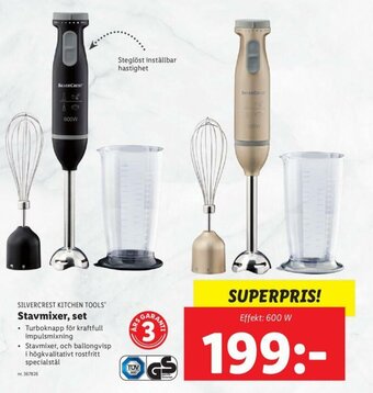 Lidl Silvercrest Kitchen Tools Stavmixer, set erbjuda