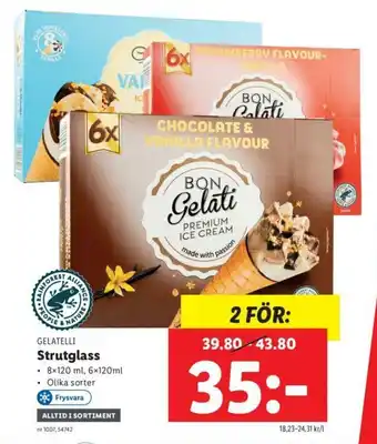 Lidl Gelatelli Strutglass erbjuda